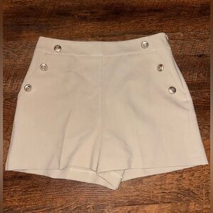 Primark Cream Sailor Shorts Size 4 Pockets